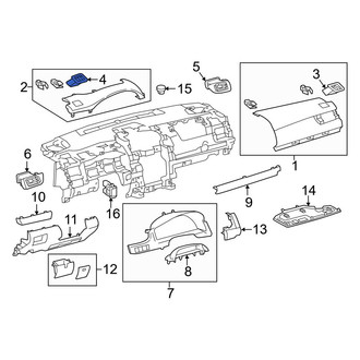 Toyota OE - Left Dashboard Air Vent Trim