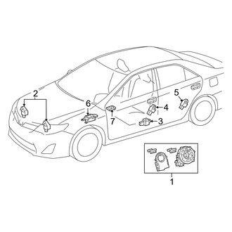 Toyota OE - Restraint Systems - Air Bag Components (Modules & Sensors), (Gas)
