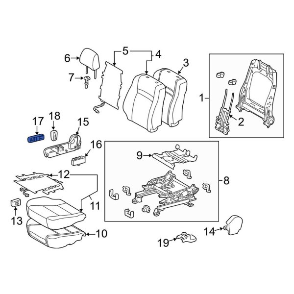 Power Seat Switch Knob