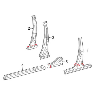 Toyota OE - Pillars, Rocker & Floor - Center Pillar & Rocker (Gas)