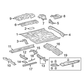 Toyota OE - Pillars, Rocker & Floor - Floor & Rails (LE / SE / Special Edition / XLE / XSE)