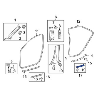 Toyota OE - Rear Left Door Trim Sill Plate Insert