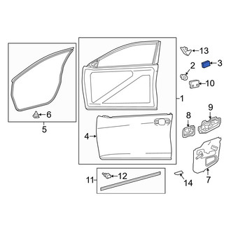 Toyota OE - Front Door Panel Insulation