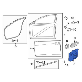 Toyota OE - Front Right Door Water Deflector