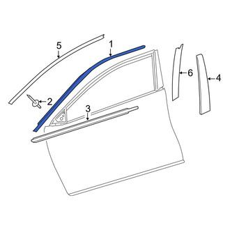 Toyota OE - Front Left Upper Door Reveal Molding