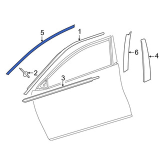Toyota OE - Front Left Upper Black Out Tape