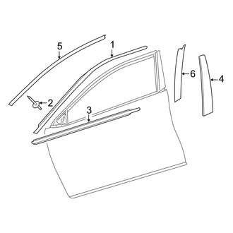 Toyota OE - Front Door - Exterior Trim (LE / SE / Special Edition / XLE / XSE)