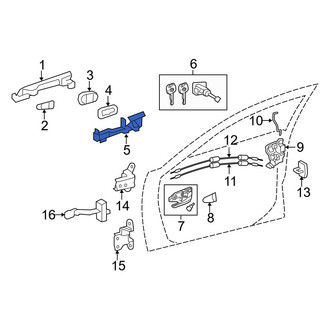 Toyota OE - Rear Left Exterior Door Handle Base