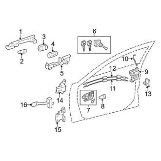 Toyota OE - Front Door - Lock & Hardware (LE / SE / Special Edition / XLE / XSE)