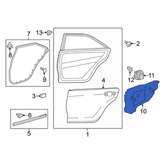 Toyota OE - Rear Left Door Water Deflector