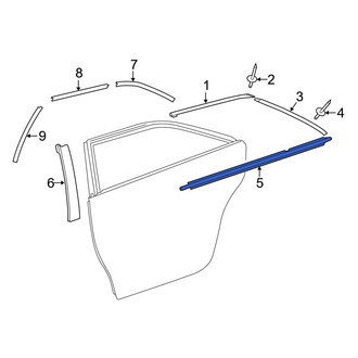 Toyota OE - Rear Left Door Belt Molding