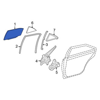 Toyota OE - Front Right Door Glass