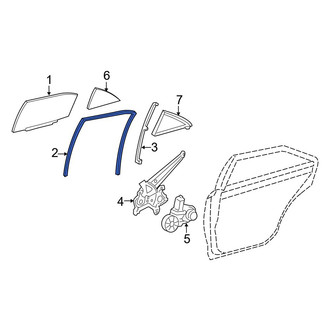 Toyota OE - Rear Right Window Channel