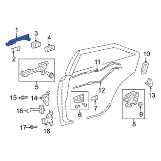 Toyota OE - Rear Outer Exterior Door Handle