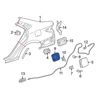 Toyota OE - Rear Fuel Filler Housing