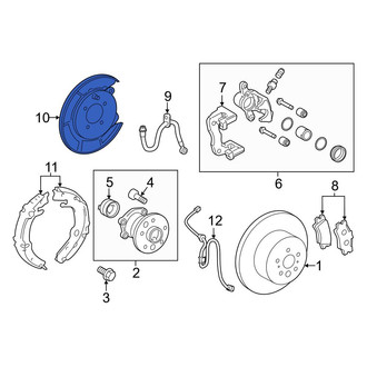 Toyota OE - Rear Right Brake Dust Shield