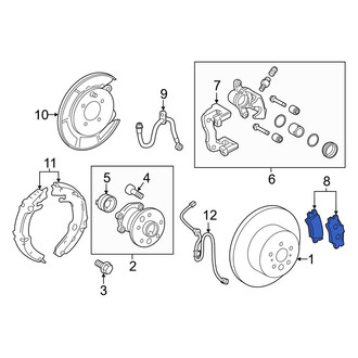 Toyota OE - Rear Disc Brake Pad Set