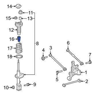 Toyota OE - Rear Suspension Strut Bumper