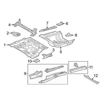Toyota OE - Rear Body & Floor - Floor & Rails (LE / SE / Special Edition / XLE / XSE)