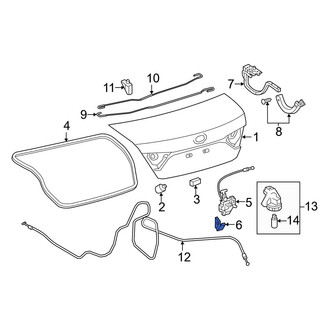 Toyota OE - Rear Deck Lid Striker
