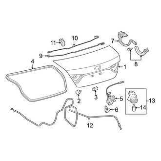 Toyota OE - Trunk Lid - Lid & Components (LE / SE / Special Edition / XLE / XSE)