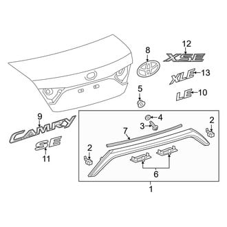 Toyota OE - Trunk Lid - Exterior Trim