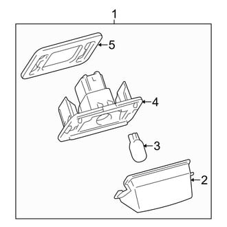 Toyota OE - Rear Lamps - License Lamps (Gas)