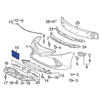 Toyota OE - Front License Plate Bracket