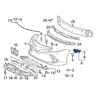Toyota OE - Front Right Bumper Guide