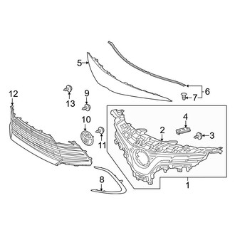 Toyota OE - Front Bumper & Grille - Grille & Components (LE)