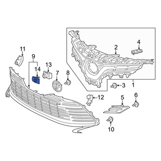 Toyota OE - Front Left Outer Parking Aid Sensor Housing