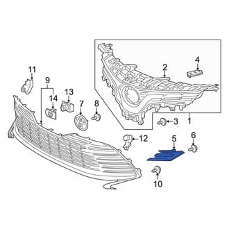Toyota OE - Front Left Grille Molding