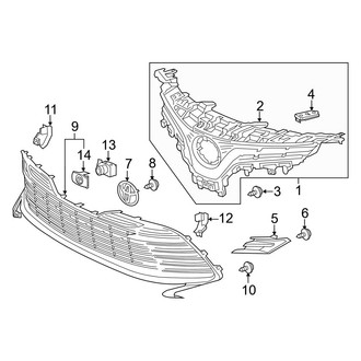 Toyota OE - Front Bumper & Grille - Grille & Components (XLE)