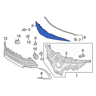 Toyota OE - Front Upper Grille Molding