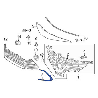 Toyota OE - Front Right Lower Grille Molding