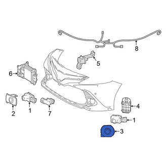 Toyota OE - Front Left Outer Parking Aid Sensor Housing