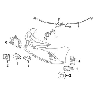 Toyota OE - Front Bumper & Grille - Electrical Components (L / LE / XLE)