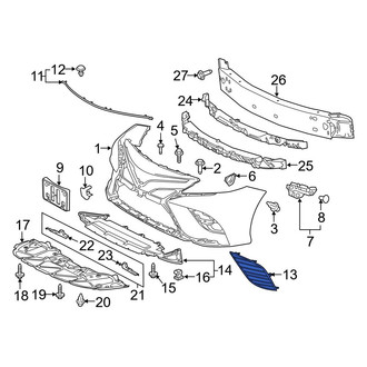 Toyota OE - Front Left Bumper Cover Spacer Panel