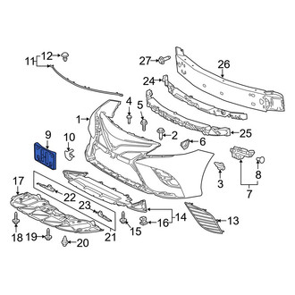 Toyota OE - Front License Plate Bracket