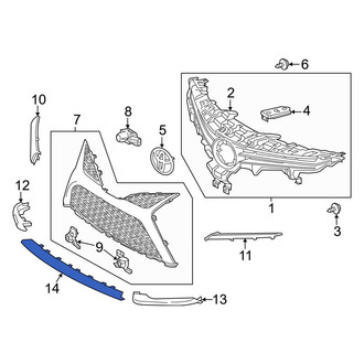 Toyota OE - Front Center Grille Molding