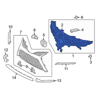 Toyota OE - Front Upper Grille