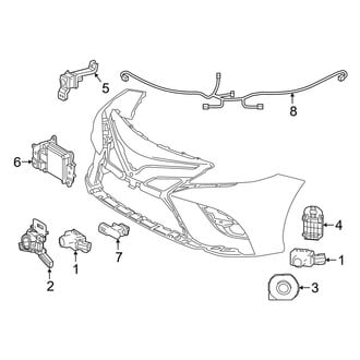 Toyota OE - Front Bumper & Grille - Electrical Components (SE / XSE)