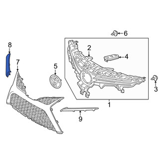 Toyota OE - Front Right Grille Molding