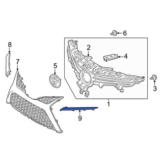 Toyota OE - Front Left Grille Molding