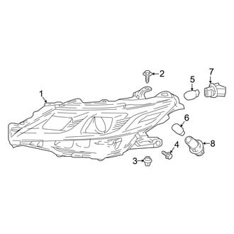 Toyota OE - Front Lamps - Headlamp Components (Bi-LED, Japan Built), (Gas)