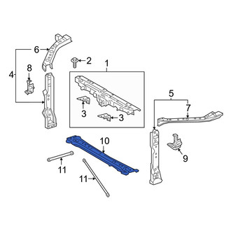 Toyota OE - Front Lower Radiator Support Tie Bar