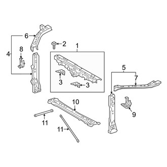 Toyota OE - Radiator Support (USA Built), (L / LE / SE / XLE / XSE)