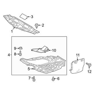 Toyota OE - Radiator Support - Splash Shields (USA Built), (2.5L)