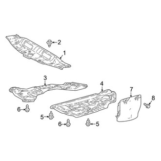 Toyota OE - Radiator Support - Splash Shields (USA Built), (3.5L)