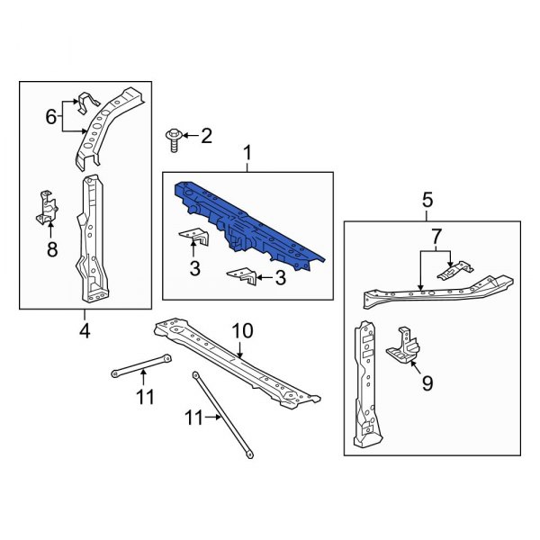 Toyota OE 5320533901 - Front Upper Radiator Support Tie Bar